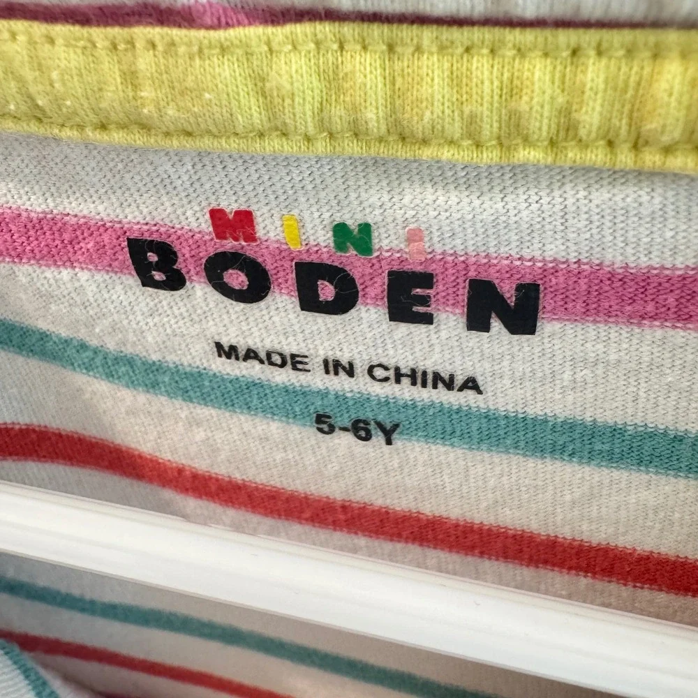 Mini Boden Girls Dress Bundle Lot of 4 Size 5-6Y Animals Mermaids Stripes Cats - Picture 13 of 14